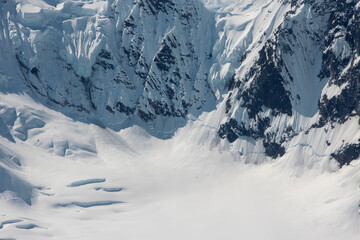 snow covered mountains