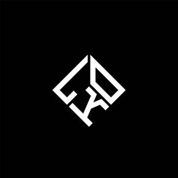 LKO letter logo design on black background. LKO creative initials letter logo concept. LKO letter design.