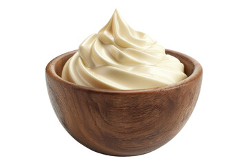 Cream in a bowl isolated on transparent background