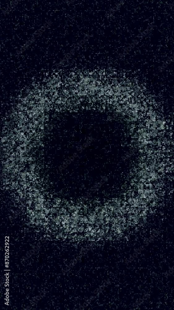 Wall mural abstract audio ring equalizer simulation. media.. spreading audio wave rings. vertical video.