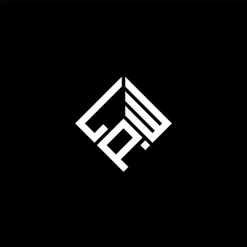 LPW letter logo design on black background. LPW creative initials letter logo concept. LPW letter design.