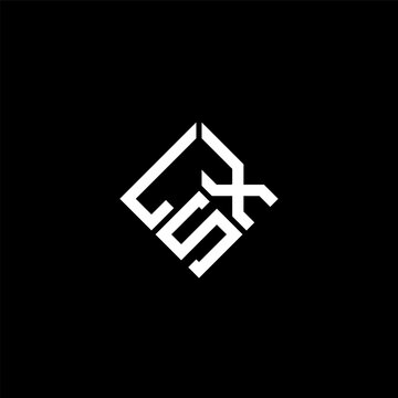 LSX letter logo design on black background. LSX creative initials letter logo concept. LSX letter design.