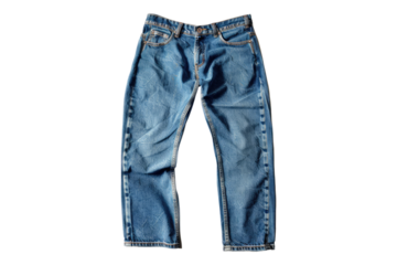 Denims jeans isolated on transparent background