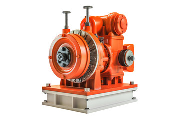 Electrical pump isolated on transparent background