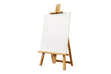 Easel board isolated on transparent background