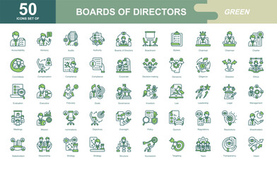 Boards of Directors icon set