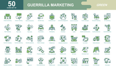 Guerrilla Marketing icon set