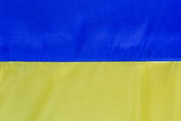 close up of  Ukrainian flag