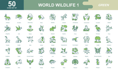 world wildlife icon set © Slamlabs