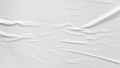 Obraz premium White blank crumpled and creased paper poster texture background , generated by AI