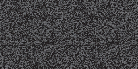 Triangle shape retro wall grid pattern geometric ornament tile vector square element. Abstract geometric black and gray background seamless mosaic and low polygon triangle texture wallpaper.