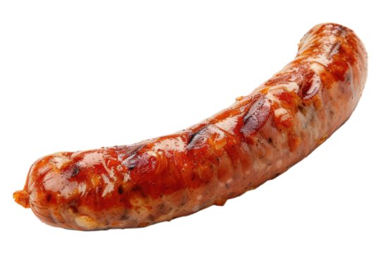Fried sausage isolated on transparent background - Powered by Adobe