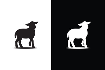 silhouettes of sheep vector black and white © Nezamur