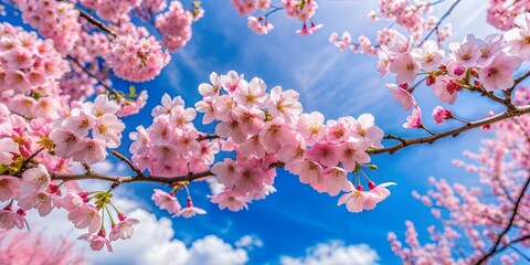 Beautiful cherry blossom flower background wallpaper.