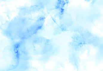 にじんだ水色の水彩背景