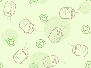 蚊取り線香のシームレスパターン　A-2