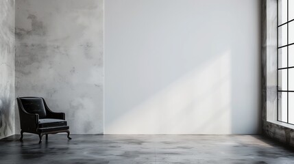 Blank white wall template with shadow Mockup