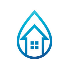 Water service logo design template