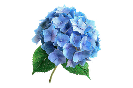 Hydrangea flower isolated on transparent background