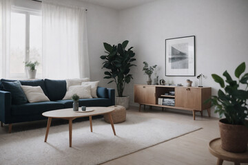 cozy scandinavian home living room interior