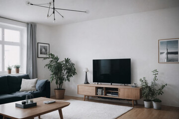 cozy scandinavian home living room interior
