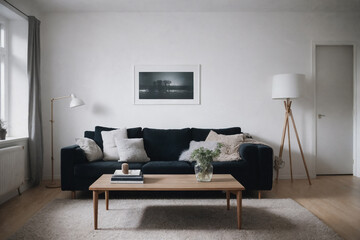cozy scandinavian home living room interior