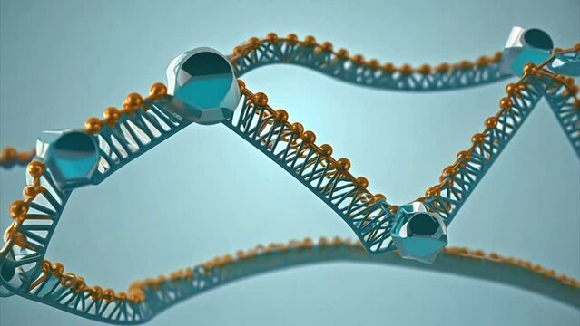 Robots mimicking CRSPR Cas9 protein behavior unzipping and re-zipping DNA strands.