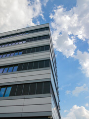 Office facade on blue sky