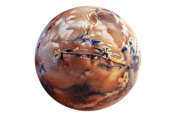 Mars isolated on transparent background