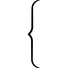 Bracket Icon. Curly Braces for Graphic Design. Vector Stock Illustration