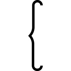 Bracket Icon. Curly Braces for Graphic Design. Vector Stock Illustration