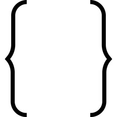 Bracket Icon. Curly Braces for Graphic Design. Vector Stock Illustration