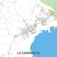 La Chorrera, Panama map poster art