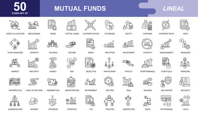 Funds icon set
