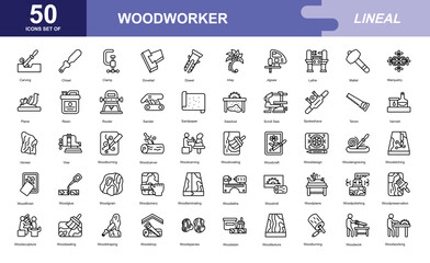 Woodworker icon set