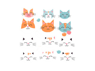 Funny Cats Clipart, Funny Cat Faces 