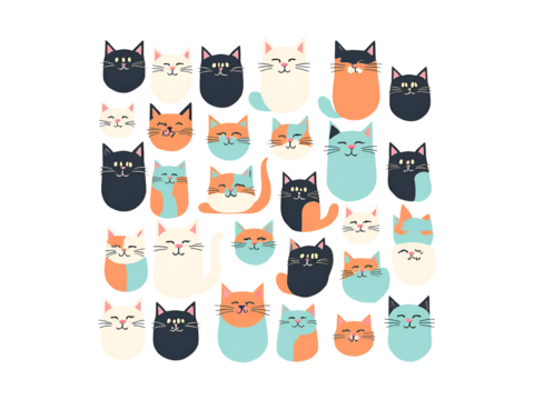 Funny Cats Clipart, Funny Cat Faces 