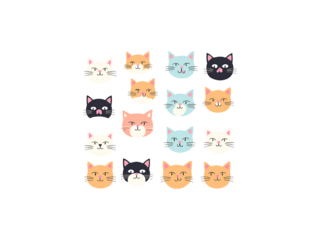 Funny Cats Clipart, Funny Cat Faces 