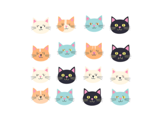 Funny Cats Clipart, Funny Cat Faces 