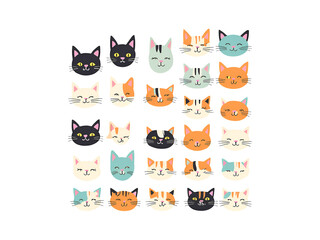Funny Cats Clipart, Funny Cat Faces 