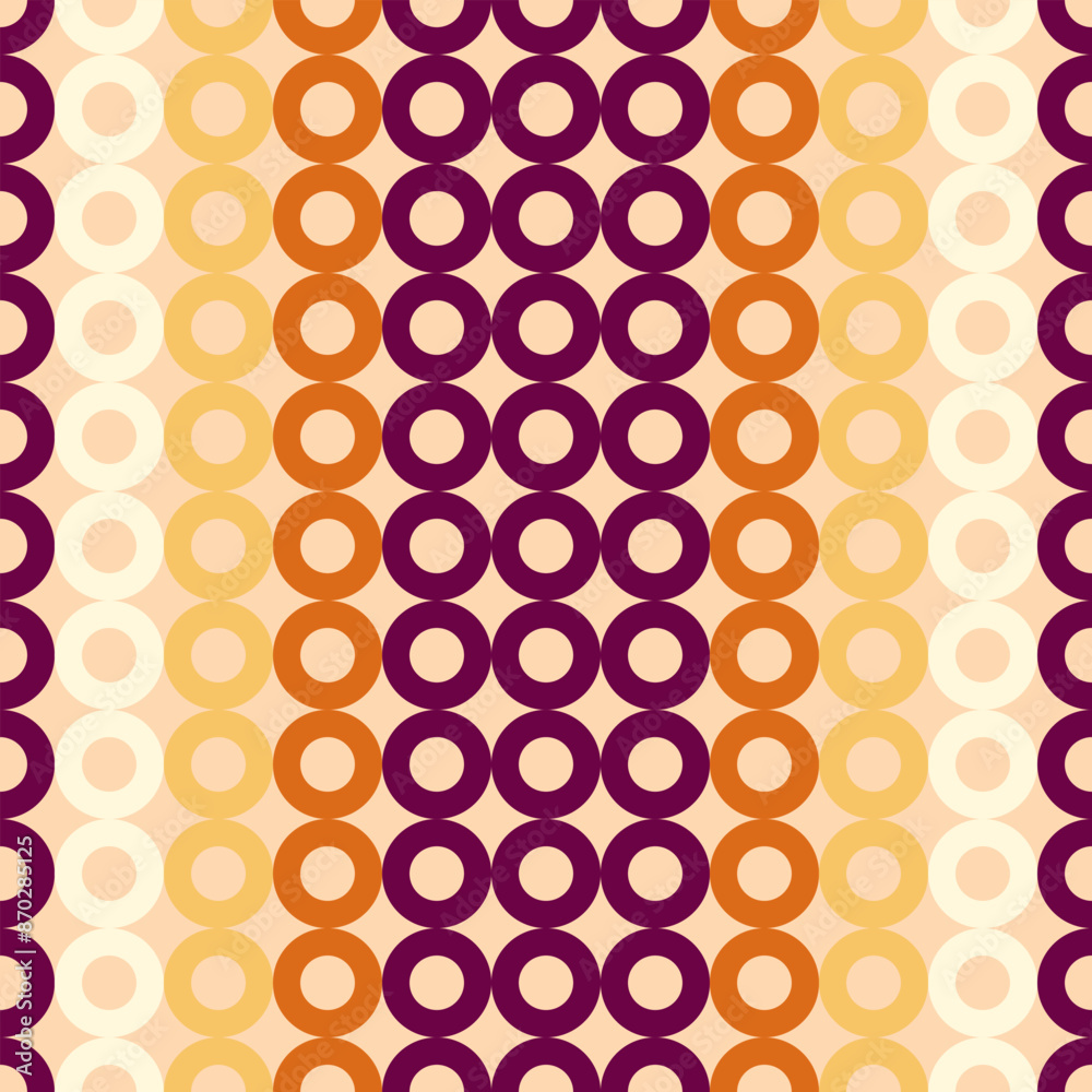 Wall mural autumn seamless pattern donut fall shades color