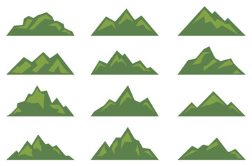 Mountains, rocks and peaks icon