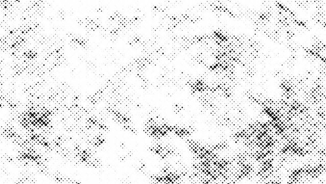 An abstract halftone grunge texture vertical motion graphic background.