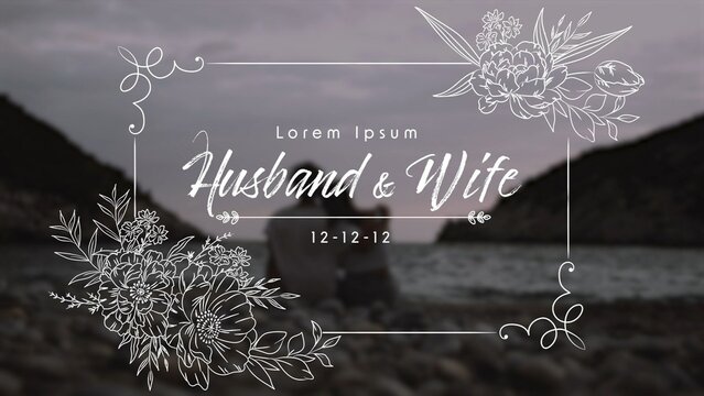 Romantic Wedding Classic Flowers Text Title Opener
