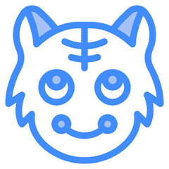 blush, cat, animal, wildlife, cat emoji Icon