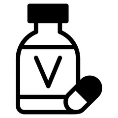 Vector Icon Vitamin, Supplement, Pills, Pharmacy, Medicine