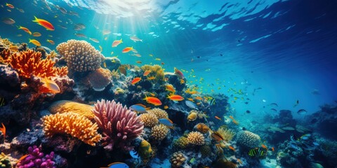 Obraz premium Vibrant Underwater Coral Reef