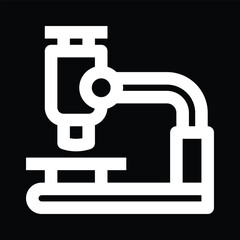 White Thermometer Icon on Black Background