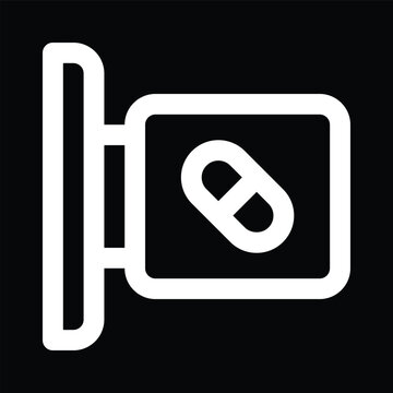 recommend clip art: White IV Drip Icon on Black Background