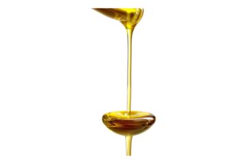 Olive oil dripping isolated on transparent background